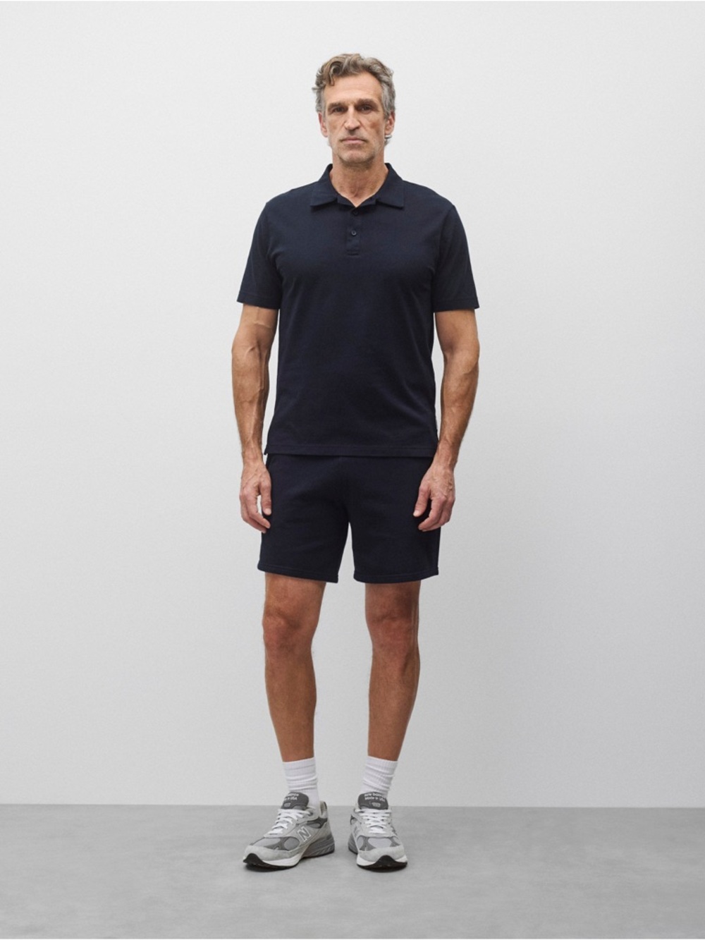 Reigning Champ Men's Short-Sleeve Polo in Navy